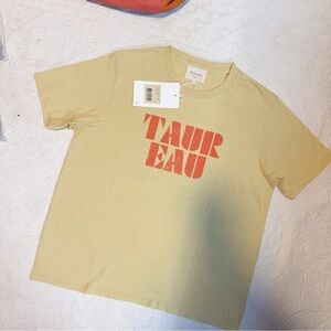 NWT sezane Astro Taureau T-Shirt Colour : Jaune / Marron
Size : S (FR Size S)